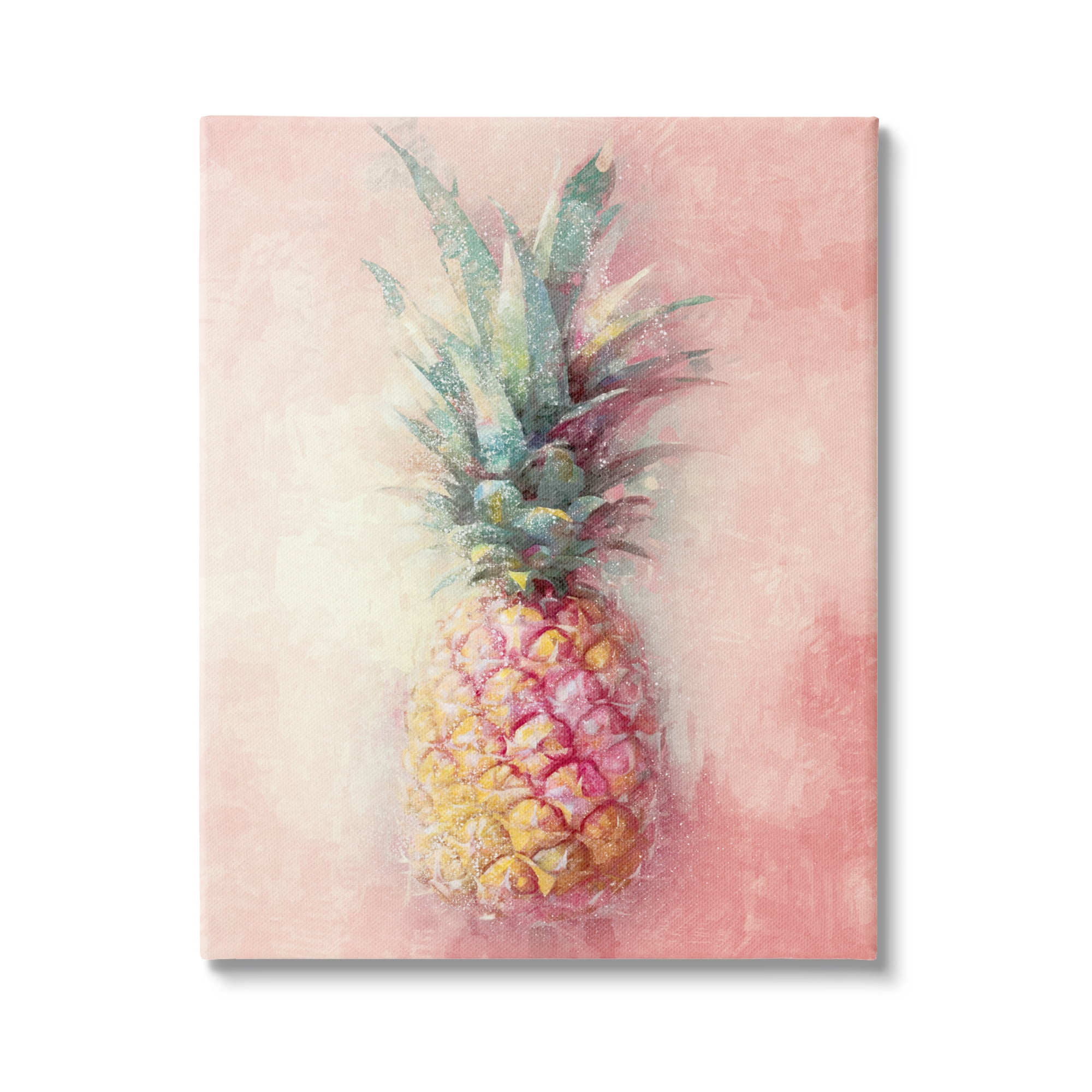 Stupell Industries Tropical Glam Pineapple Food & Beverage Painting Gallery Wrapped Canvas Art Print Wall Art, 30 x 40