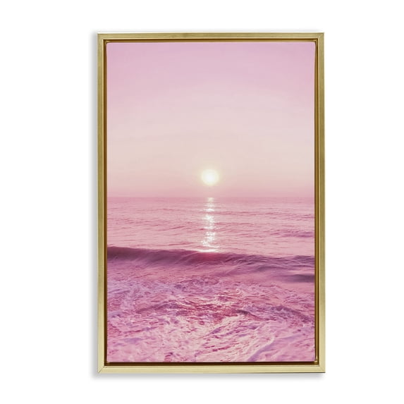 Stupell Industries Tropical Gold Floating Frame Canvas Art, 17 x 25, by Nataly White