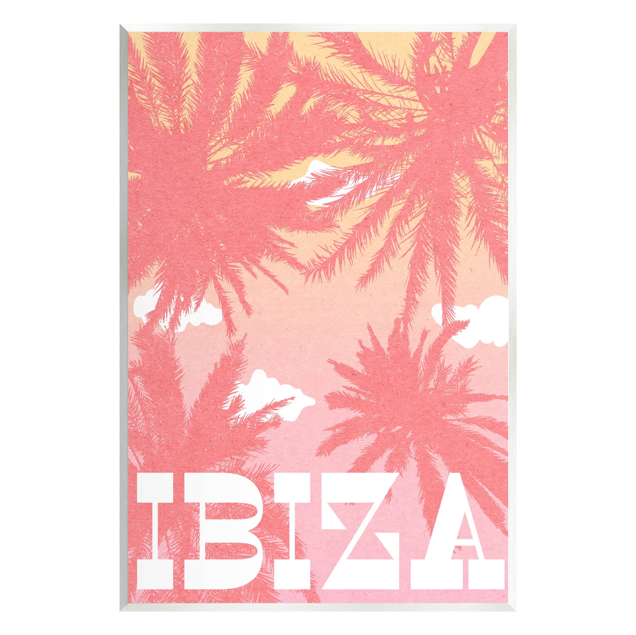 Stupell Industries Tropical Ibiza Palm Trees Graphic Art Unframed Art Print Wall Art, Design by Daphne Polselli