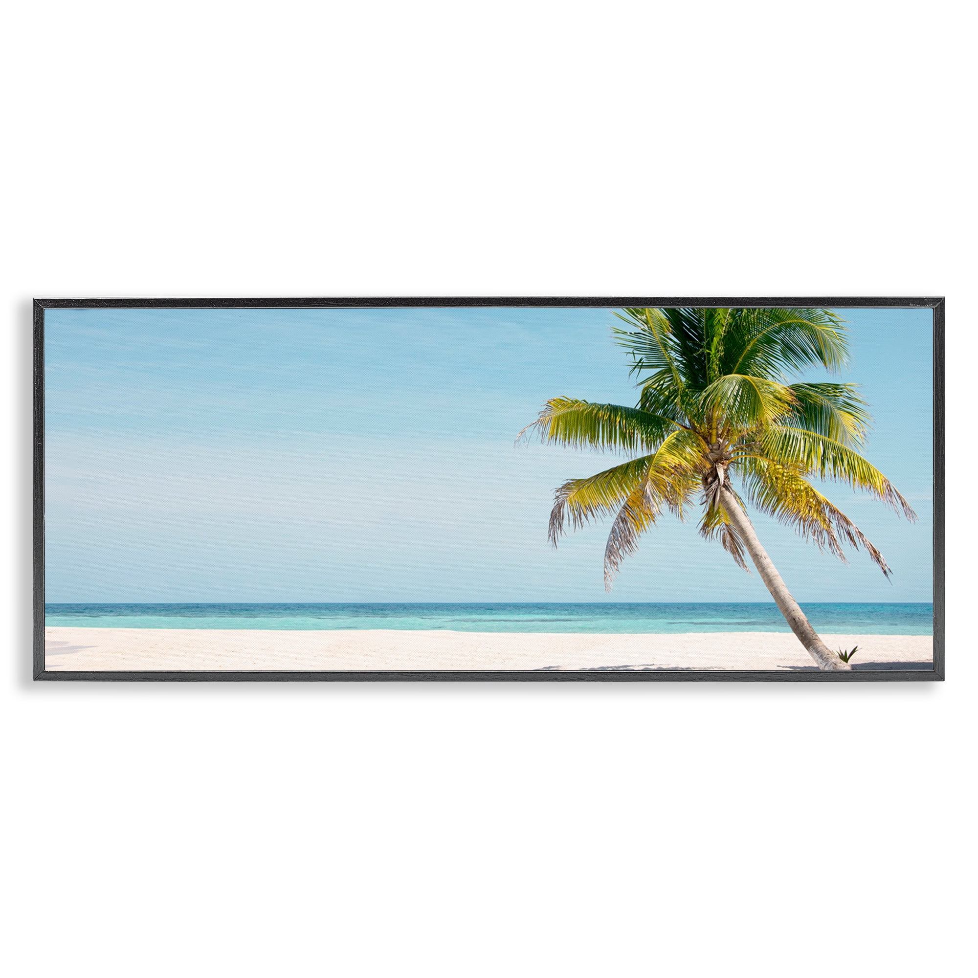 Stupell Industries Tropical Island Palm Tree Black Framed Giclee Art, design by Danita Delimont