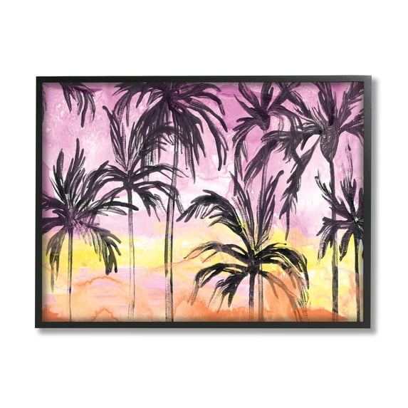 Stupell Industries Tropical Island Sunset Whimsical Palm Trees Silhouettes, 11 x 14, Designed by June Erica Vess