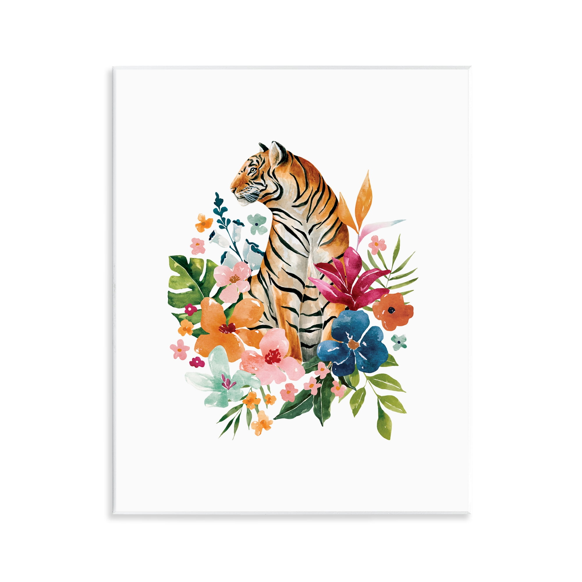 Stupell Industries Tropical Jungle Tiger Wall Plaque Art, design by Bethany Sandoval