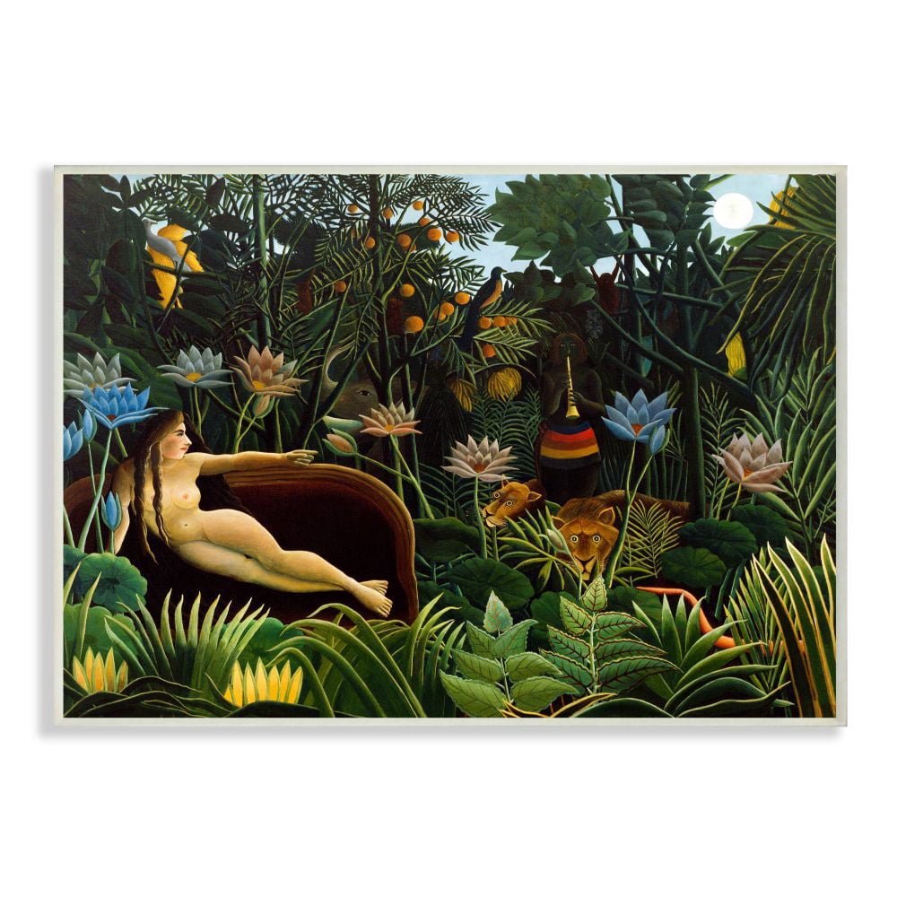 Stupell Industries Tropical Landscape Life Classic Painting Wall Plaque by Henri Rousseau