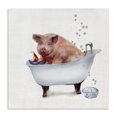 thumbnail image 1 of Stupell Industries Tropical Large Farm Pig in Bathtub Sailors Hat Bubbles Canvas Art, 24 x 24, by Donna Brooks, 1 of 7