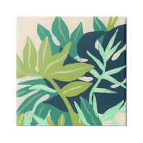 Stupell Industries Tropical Layered Plant Leaves Painting Gallery Wrapped Canvas Print Wall Art, Design by June Erica Vess