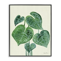 Stupell Industries Tropical Leaf Bundle Botanical & Floral Painting Black Framed Art Print Wall Art, 11 x 14