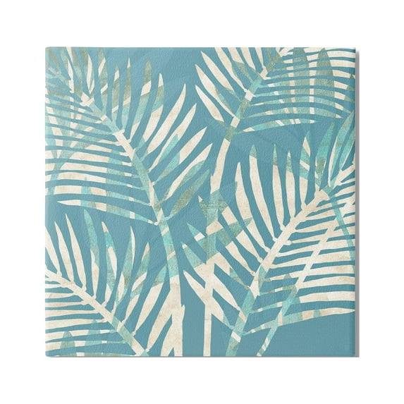 Stupell Industries Tropical Leaves Abstract Botanical & Floral Painting Gallery Wrapped Canvas Art Print Wall Art, 30 x 30