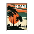thumbnail image 1 of Stupell Industries Tropical Miami Palms Silhouette Graphic Art White Framed Art Print Wall Art, Design by Ziwei Li, 1 of 8