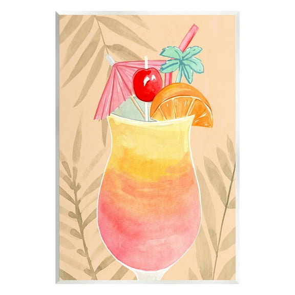 Stupell Industries Tropical Mixed Drink Food & Beverage Painting Unframed Art Print Wall Art, 10 x 15