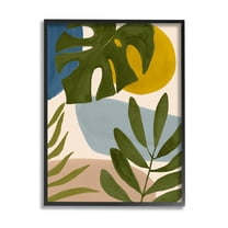 Stupell Industries Tropical Mixed Monstera Leaves Graphic Art Black Framed Art Print Wall Art, Design by Victoria Barnes