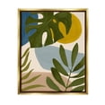 thumbnail image 1 of Stupell Industries Tropical Mixed Monstera Leaves Graphic Art Metallic Gold Floating Framed Canvas Print Wall Art, Design by Victoria Barnes, 1 of 6