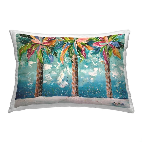 Stupell Industries Tropical Modern Palms Decorative Printed Throw Pillow, 14 x 20