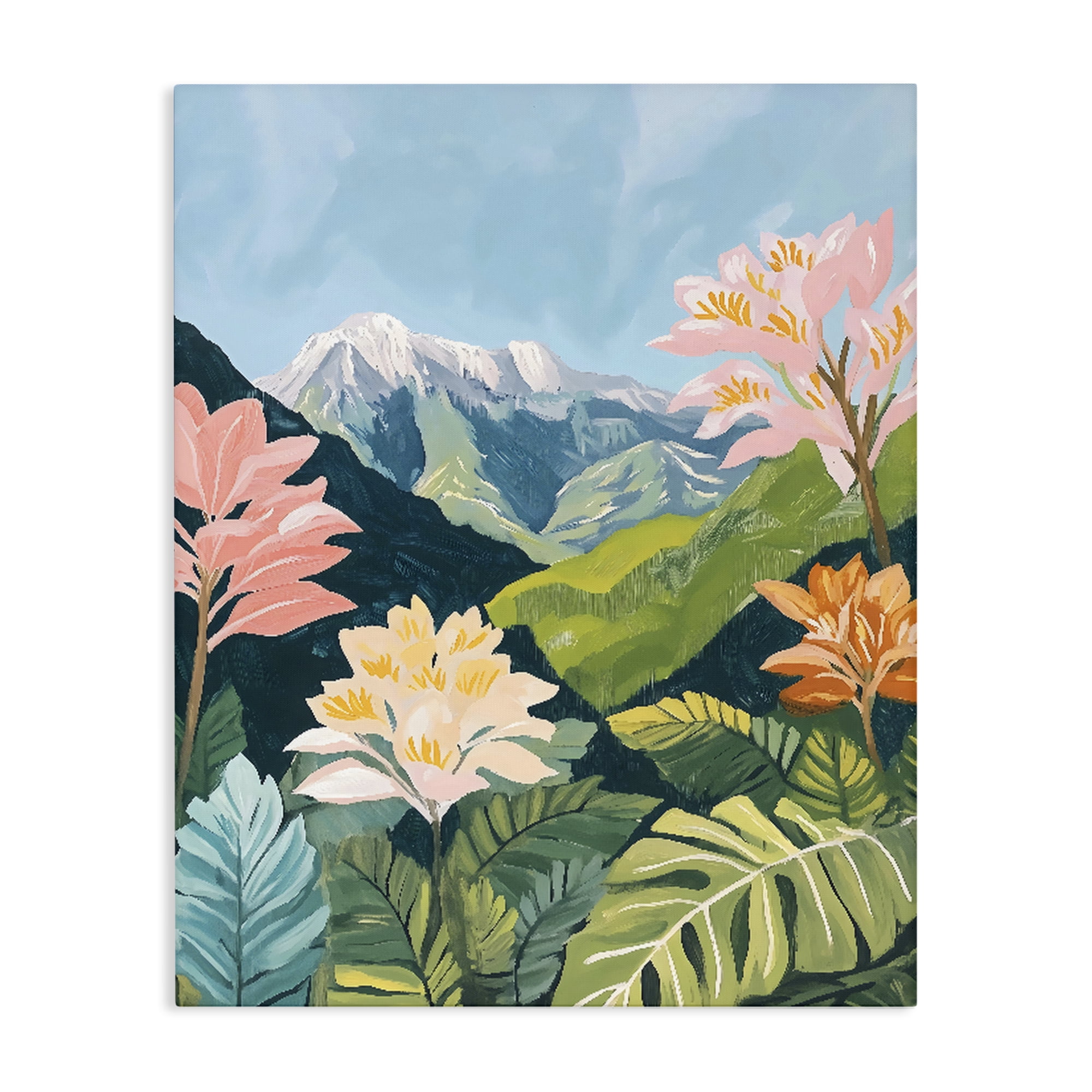 Stupell Industries Tropical Mountain Landscape Canvas Wall Art, design by The Prints Vibe