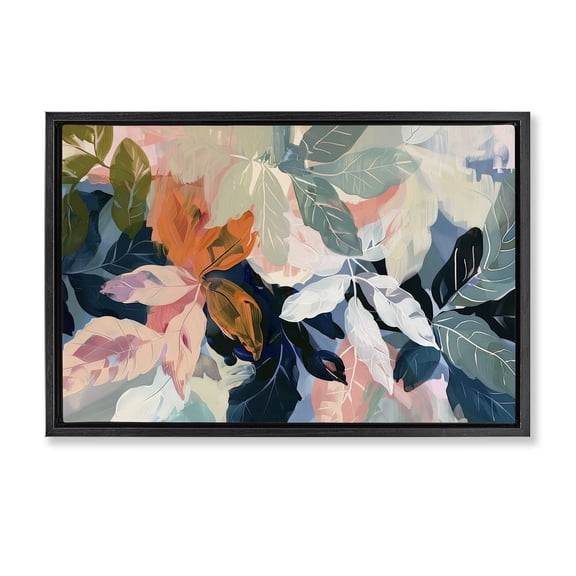 Stupell Industries Tropical Oasis Dream Black Framed Floater Canvas Wall Art design by Elara Yasna, 17 x 25