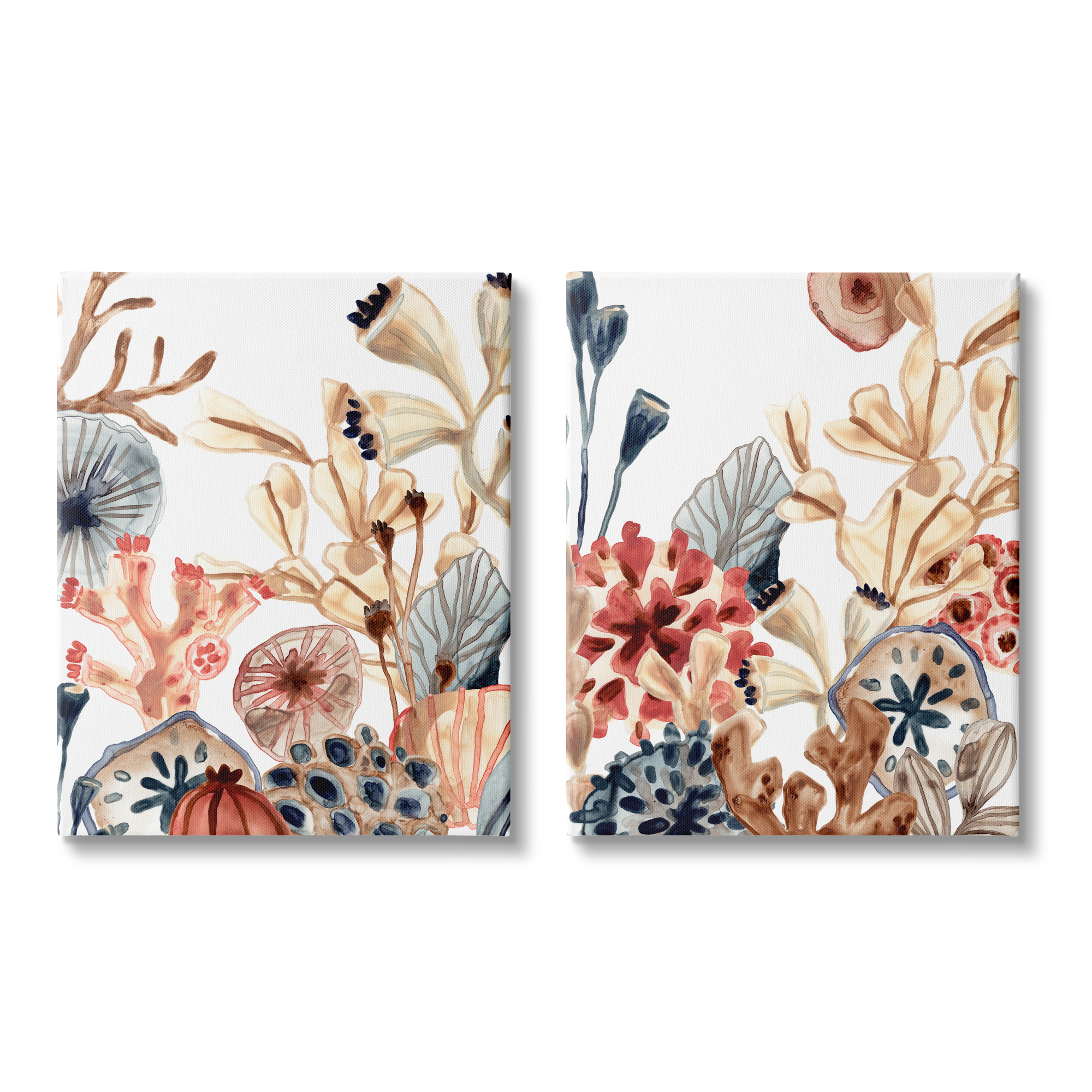 Stupell Industries Tropical Ocean Floor Plant Life Expressive Abstract Coral, 16 x 20, Design by June Erica Vess