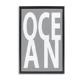 thumbnail image 1 of Stupell Industries Tropical Ocean Word on Grey Black Floating Frame Canvas Art, 21 x 31, by Jamie MacDowell, 1 of 8