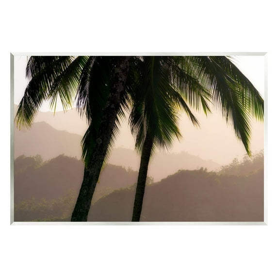 Stupell Industries Tropical Overhanging Palms Distant Land Photograph Unframed Art Print Wall Art, Design by Dennis Frates