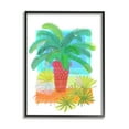 thumbnail image 1 of Stupell Industries Tropical Palm Plant Leaves Whimsical Summer Botanicals Graphic Art Black Framed Art Print Wall Art, Design by unknown, 1 of 5