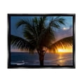 thumbnail image 1 of Stupell Industries Tropical Palm Sunset Nature Photography Black Floater Framed Art Print Wall Art, 21 x 17, 1 of 9