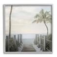 thumbnail image 1 of Stupell Industries Tropical Palm Tree Boardwalk Summer Beach Landscape Photography Gray Framed Art Print Wall Art, 24x24, by Mike Calascibetta, 1 of 5