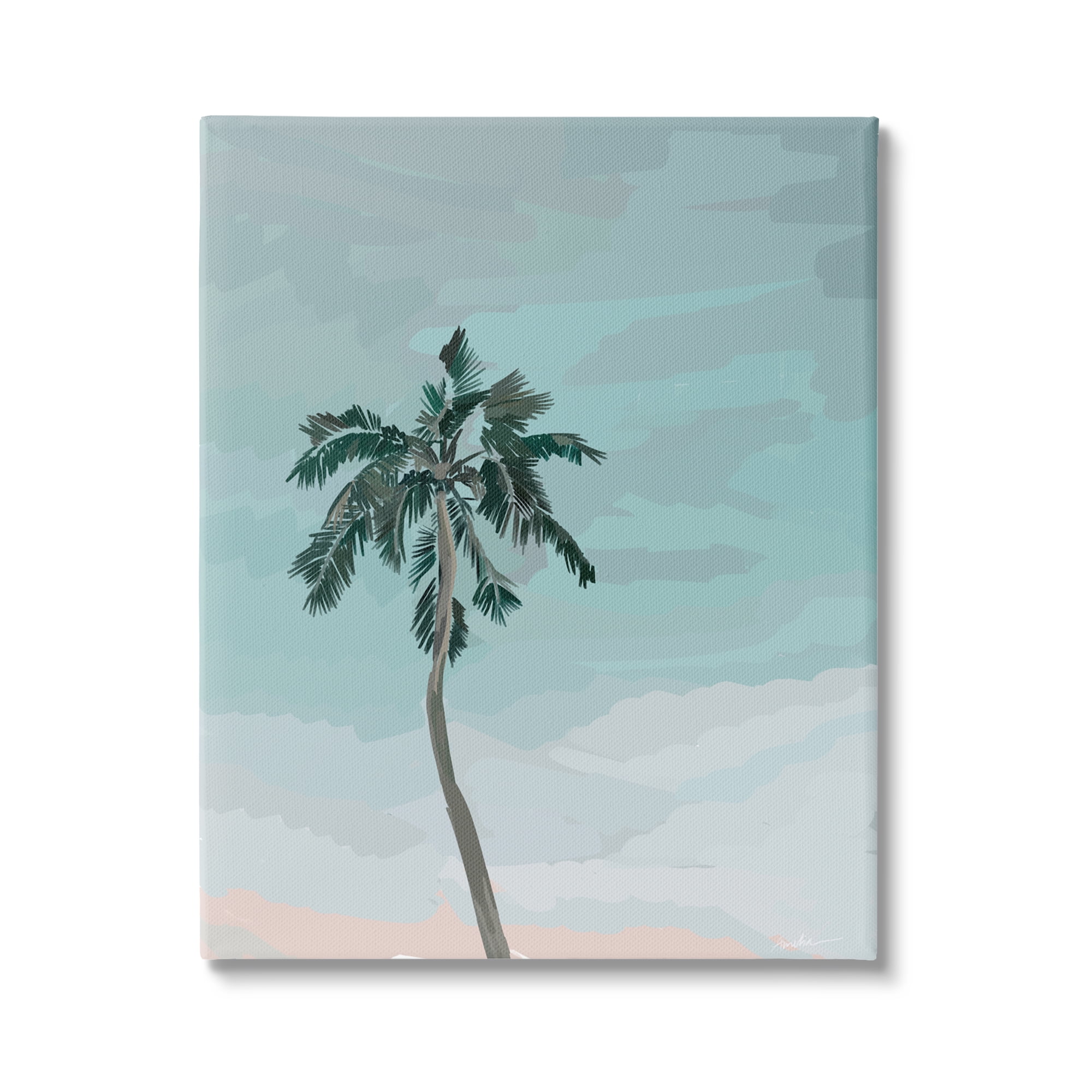 Stupell Industries Tropical Palm Tree Sky Botanical & Floral Painting Gallery Wrapped Canvas Print Wall Art, 30 x 40