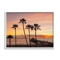 thumbnail image 1 of Stupell Industries Tropical Palm Tree Sunset Summer Pier Docks Photograph White Framed Art Print Wall Art, Design by Jeff Poe Photography, 1 of 7