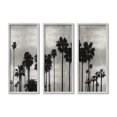 thumbnail image 1 of Stupell Industries Tropical Palm Trees Silhouette Monochrome Vintage Style Graphic Art Gray Framed Art Print Wall Art, Set of 3, Design by Kate Bennett, 1 of 8