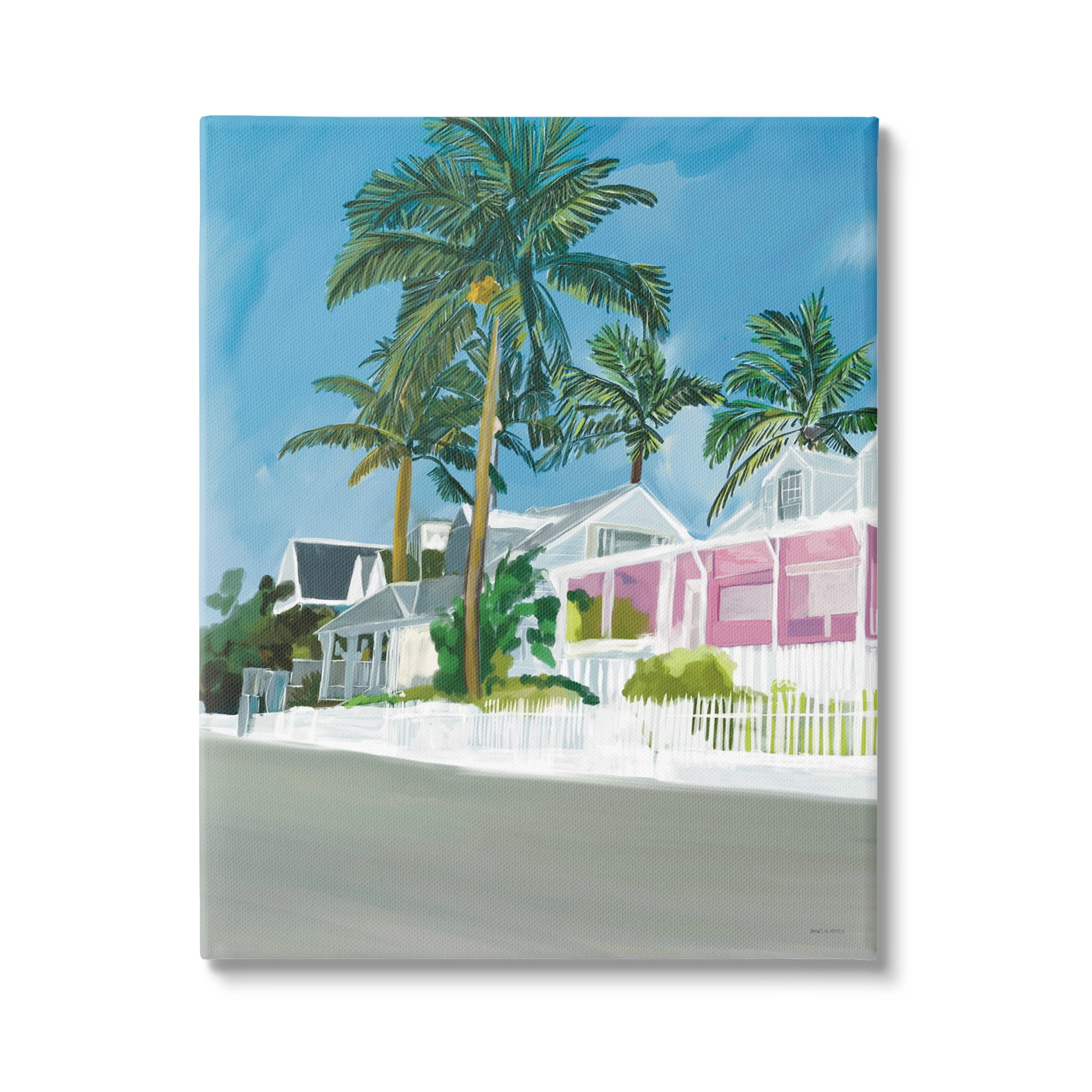 Tropical Palm Trees Summer Vacation Resort Canvas Art, 16" x 20"
