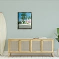 thumbnail image 1 of Stupell Industries Tropical Palm Trees Summer Vacation Resort Houses Graphic Art Luster Gray Floating Framed Canvas Print Wall Art, Design by Amelia Noyes, 1 of 5