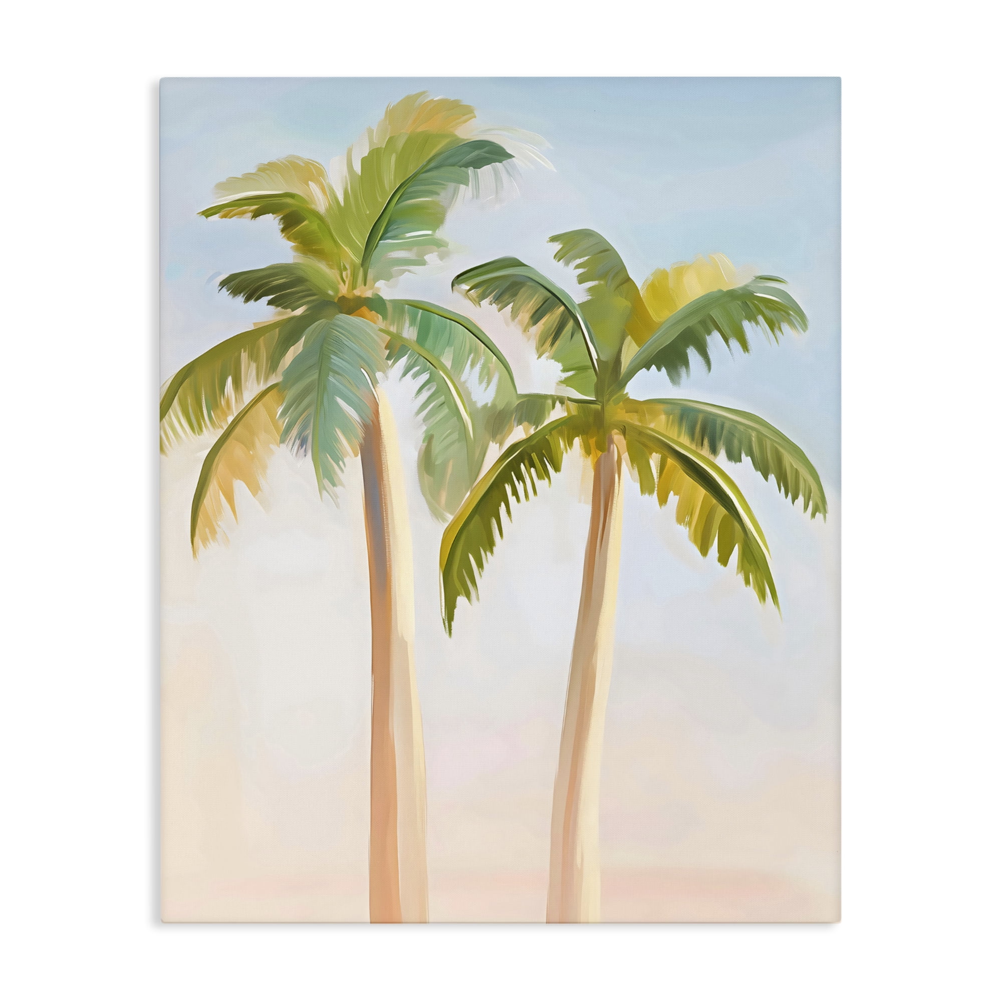Stupell Industries Tropical Palm Twins at Sunrise Canvas Wall Art, design by The Prints Vibe