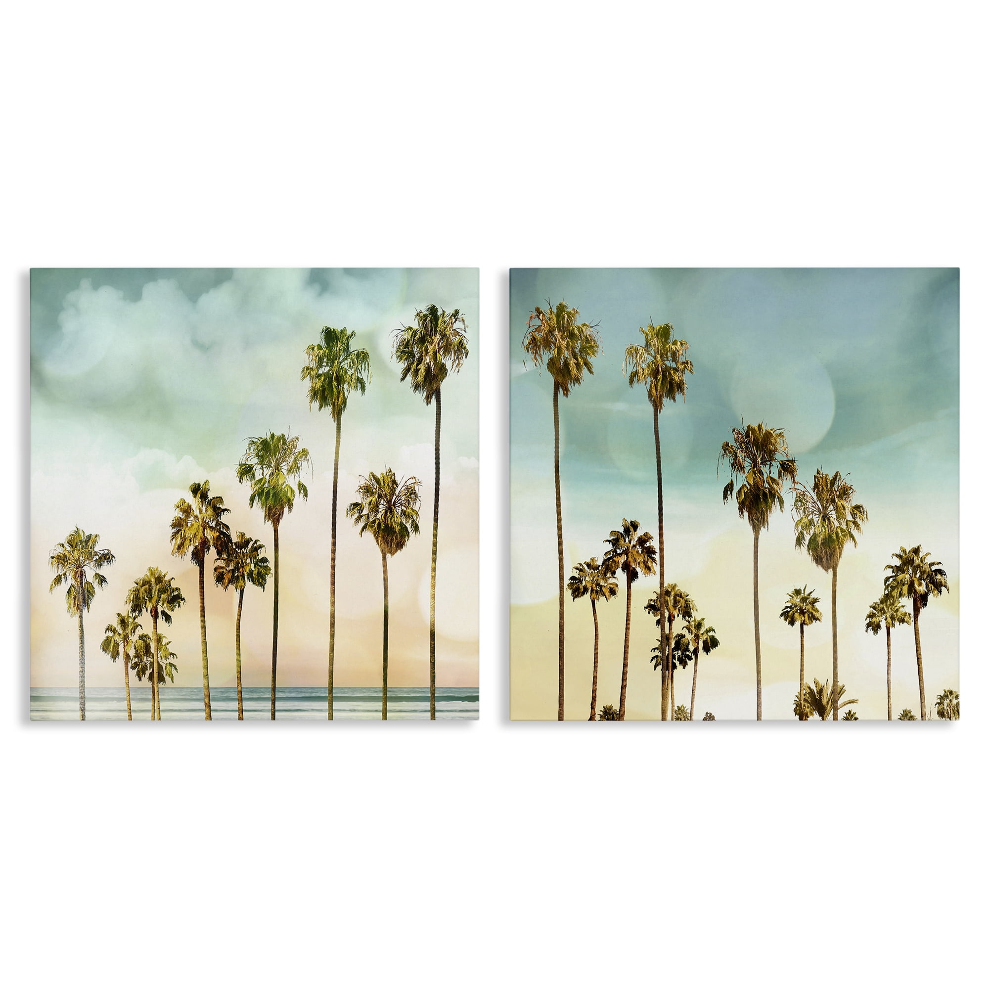Stupell Industries Tropical Palms Increasing Heights Landscape & Nature Painting Wrapped Canvas Art Print Wall Art, 24 x 24, Set of 2