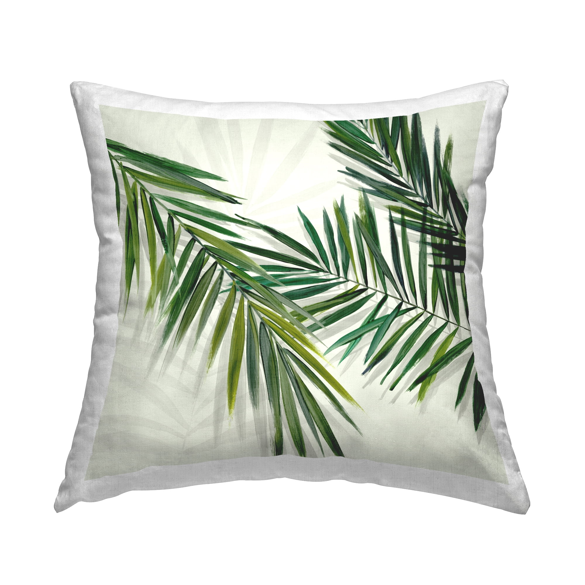 Stupell Industries Tropical Palms with Shadows Decorative Printed Throw Pillow Design by Hannah Dawson.