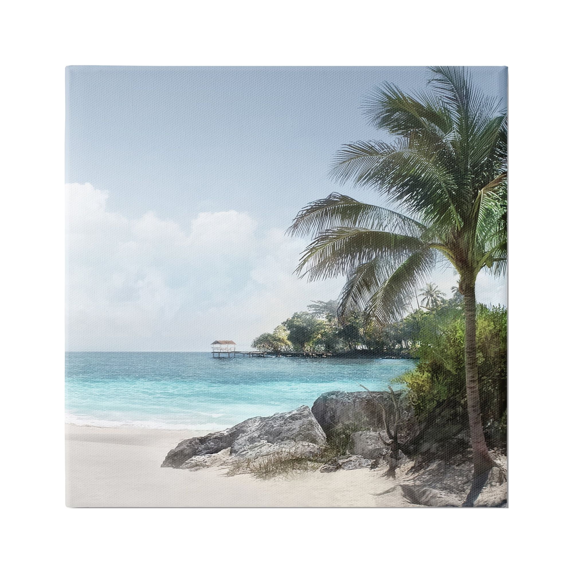 Stupell Industries Tropical Paradise Scenery Nature Photography Gallery Wrapped Canvas Art Print Wall Art, 17 x 17