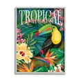 thumbnail image 1 of Stupell Industries Tropical Paradise Toucan Animals & Insects Painting Gray Framed Art Print Wall Art, 16 x 20, 1 of 9