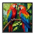 thumbnail image 1 of Stupell Industries Coastal Tropical Parrot Pair Black Framed Giclee Art, 12 x 12, by Petals Prints Design, 1 of 8