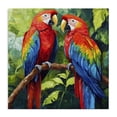 thumbnail image 1 of Stupell Industries Coastal Tropical Parrot Pair Canvas Art, 17 x 17, by Petals Prints Design, 1 of 8