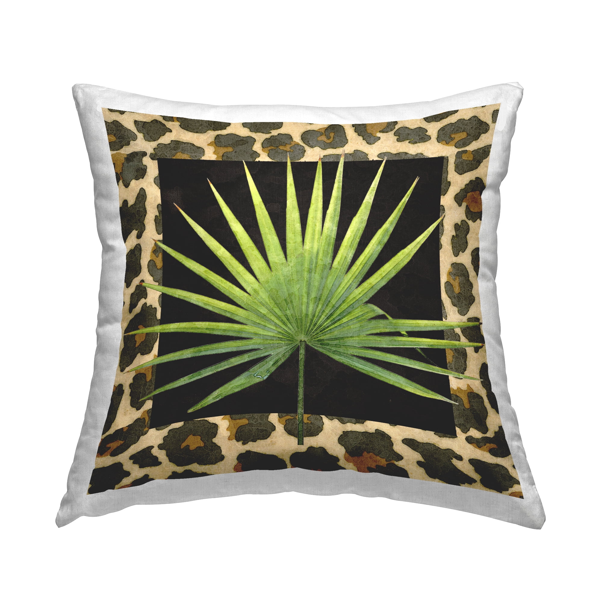 Stupell Industries Tropical Patterned Palm Decorative Printed Throw Pillow, 18 x 18