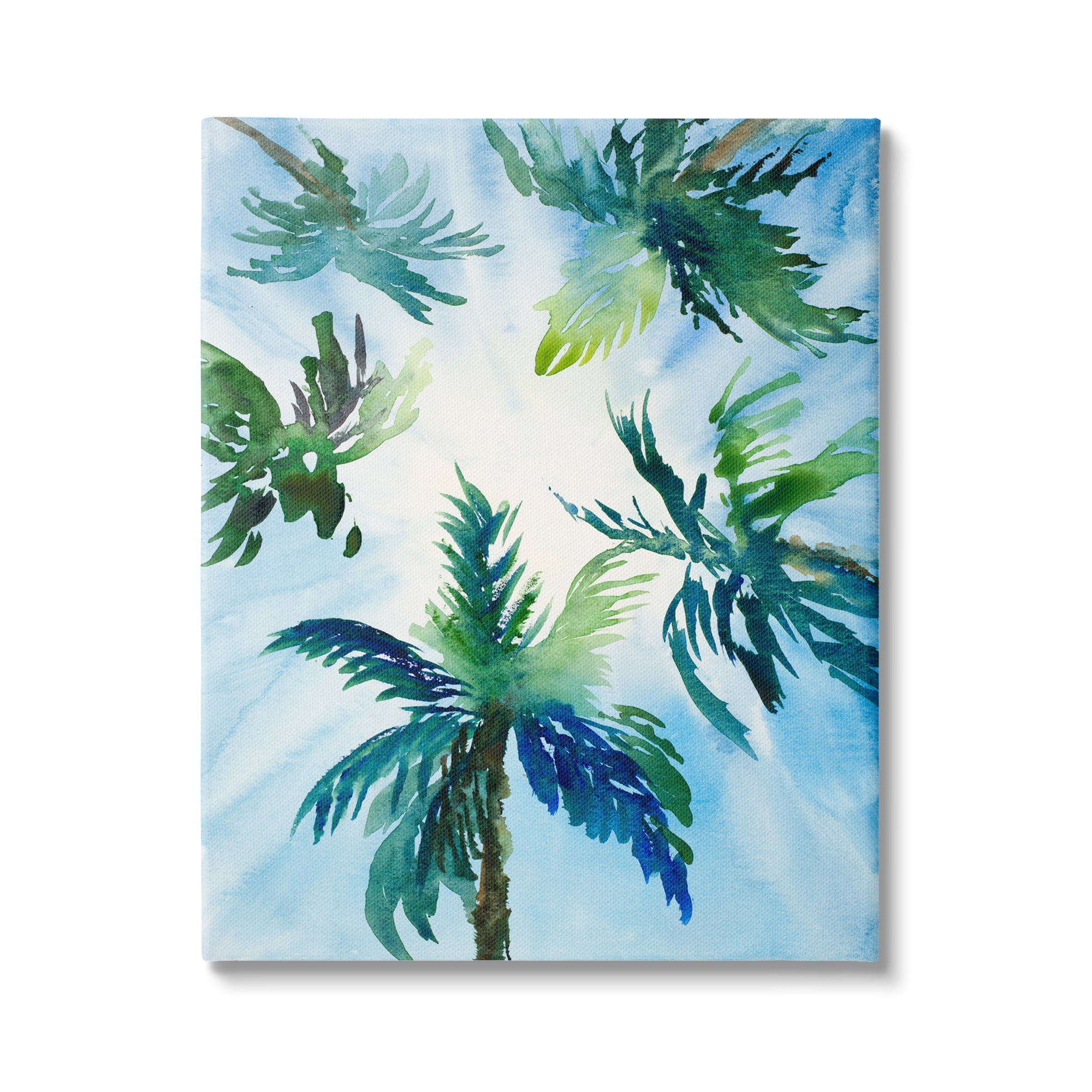 Stupell Industries Tropical Pine Tree Leaves Overhead Sunny Blue Sky Canvas Wall Art, 36 x 48, Design by Lanie Loreth