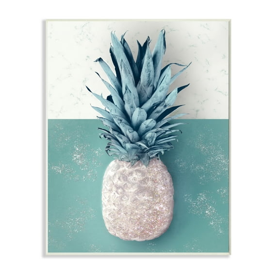 Stupell Industries Tropical Pineapple Fruit Muted Green Beige Food & Beverage Painting Unframed Art Print Wall Art, 10 x 15