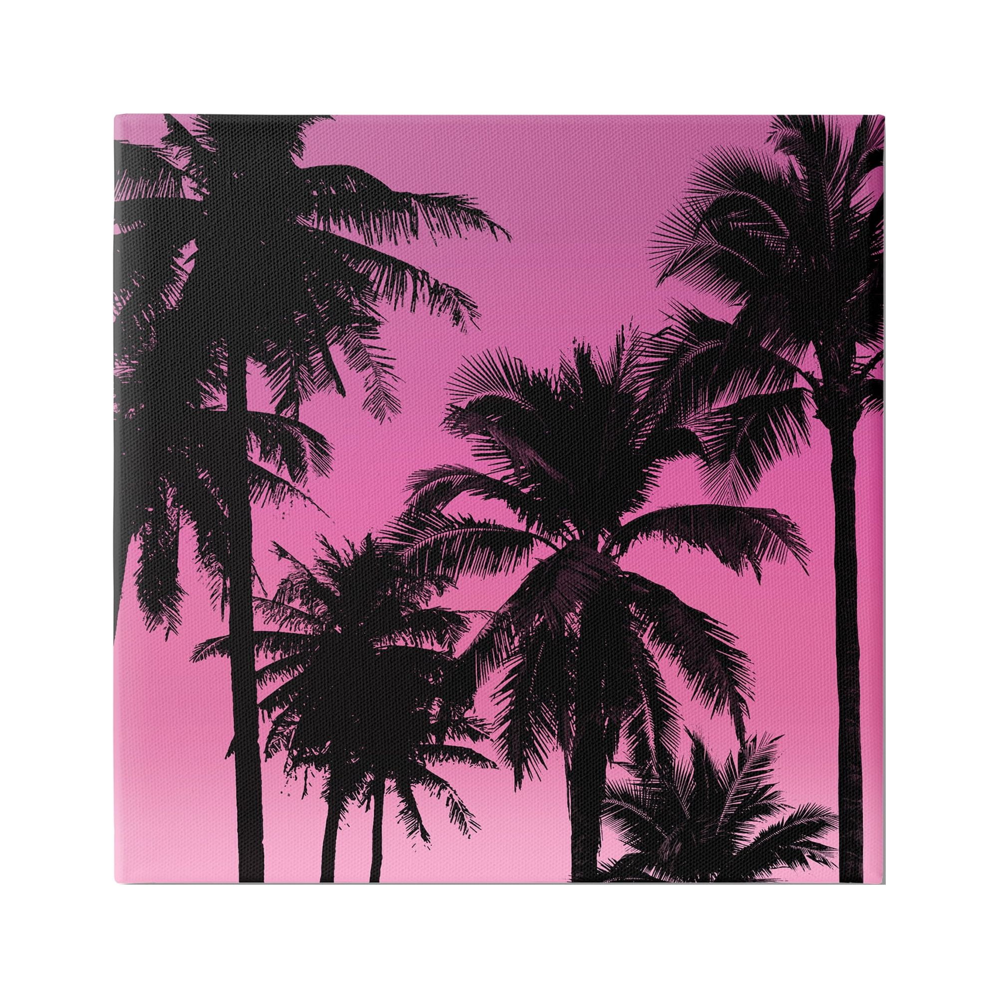 Tropical Pink Palms Botanical Canvas Art, 24 x 24