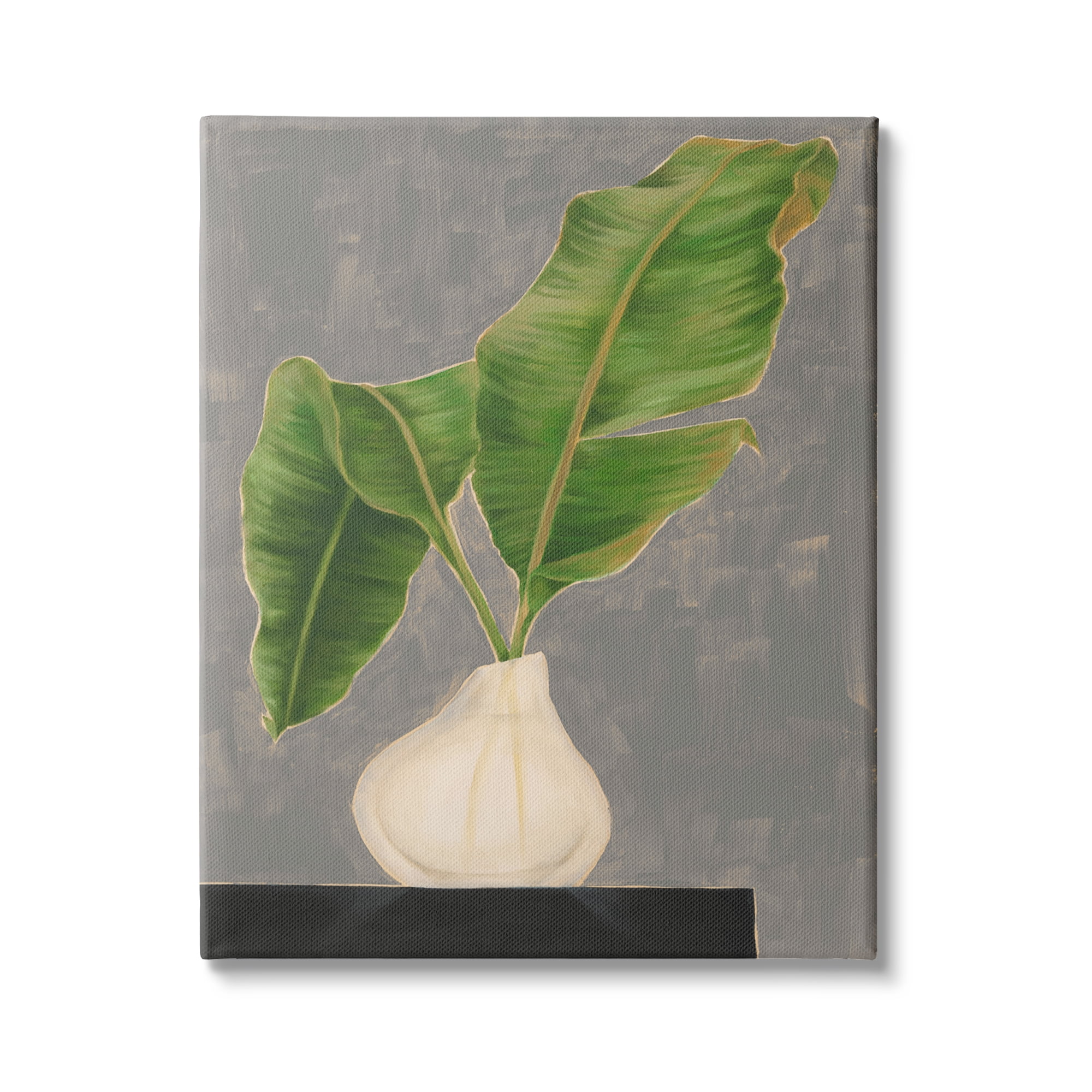 Green Tropical Plant Leaf Canvas Wall Art, 16" x 20"