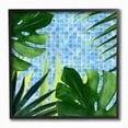 thumbnail image 1 of Stupell Industries Tropical Poolside Greenery with Aqua Blue Tiles Framed Wall Art Design by Annie Warren, 1 of 1