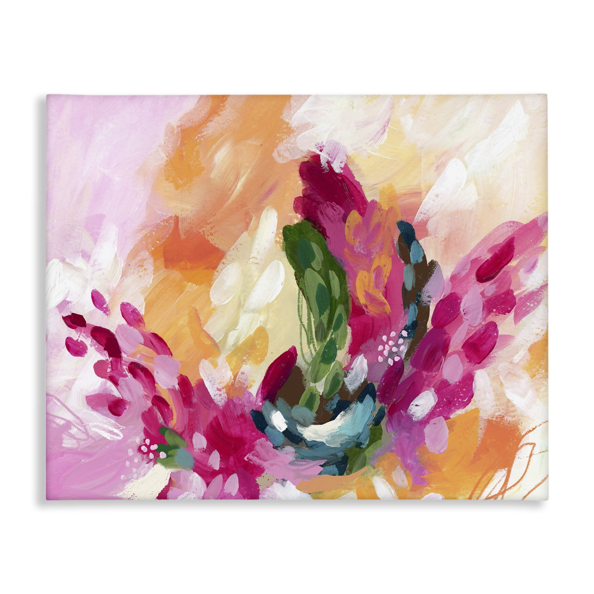 Stupell Industries Tropical Punch Abstraction Abstract Painting Gallery Wrapped Canvas Art Print Wall Art, 20 x 16