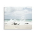thumbnail image 1 of Stupell Industries Tropical Sea Coast Wave Splash Rocky Sand Beach,30 x 24, Design by Leah Straatsma, 1 of 5