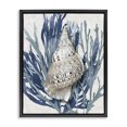 thumbnail image 1 of Stupell Industries Tropical Shell Coral Blue Beach Black Floating Frame Canvas Art, 17 x 21, by Caroline Kelly, 1 of 7