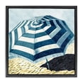 thumbnail image 1 of Stupell Industries Tropical Striped Beach Umbrella Black Floating Frame Canvas Art, 18 x 18, by Ziwei Li, 1 of 7