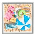 thumbnail image 1 of Stupell Industries Tropical Summer Beach Lounge Towel Umbrella Floats, 17 x 17,Design by Alonzo Saunders, 1 of 5
