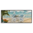 thumbnail image 1 of Stupell Industries Tropical Summer Beach View Deck Black Framed Giclee Art, 24 x 10, by Charlene Olson, 1 of 7