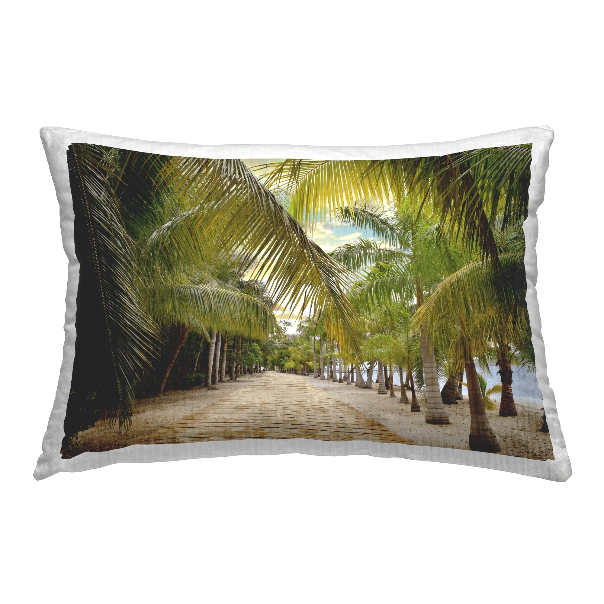 Stupell Industries Tropical Summer Boardwalk Decorative Printed Throw Pillow, 14 x 20