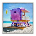 thumbnail image 1 of Stupell Industries Tropical Summer Lifeguard Hut Gray Framed Giclee Art, 24 x 24, by LSR Design Studio, 1 of 7